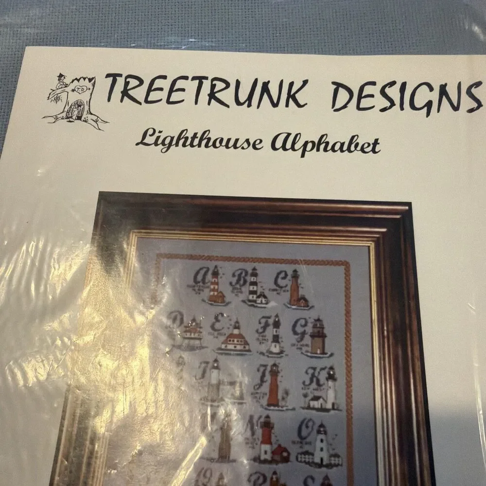 TreeTrunk Designs Lighthouse Alphabet Cross Stitch Pattern Nautical Sampler NEW
